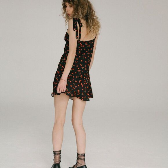 Monika the Label Alana Mini Slip Dress – Black Cherry - Picture 5 of 12